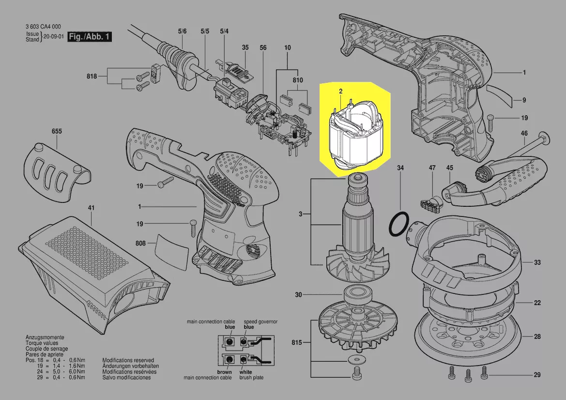 Stator réf. 2 609 004 860 Bosch